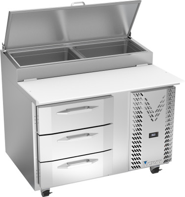 Victory VPPD67HC-4 67.13" W 3 Drawers Pizza Prep Table - 115 Volts