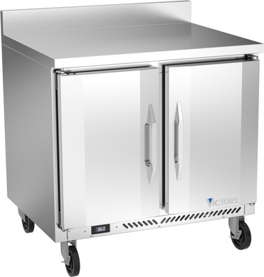 Victory VWR36HC 36" W 1 Door Stainless Steel Exterior Worktop Refrigerated Counter - 115 Volts