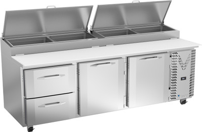 Victory VPPD119HC-8 118.88" W 2 Drawers Pizza Prep Table - 115 Volts