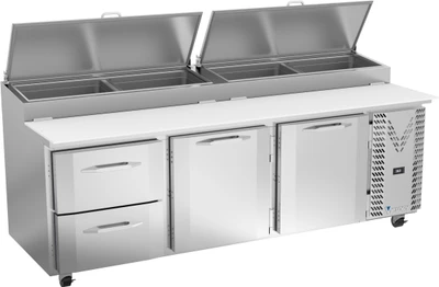 Victory VPPD119HC-8 118.88" W 2 Drawers Pizza Prep Table - 115 Volts