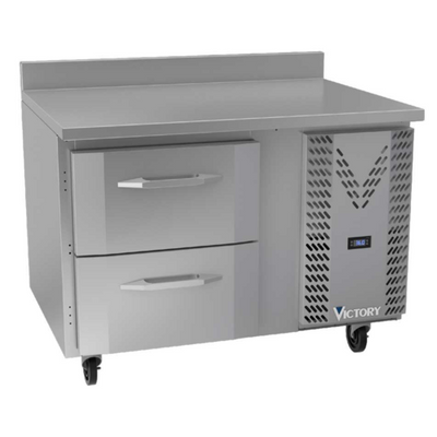 Victory VWRD46HC-2 46.13" W 2 Drawers Stainless Steel Exterior Worktop Refrigerated Counter - 115 Volts