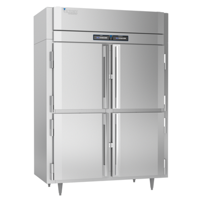 Victory HRSA-2D-S1-EW-PT-HD-HC Stainless Steel Exterior 2 Section UltraSpec Series Dual Temp Warmer & Refrigerator - 115 Volts
