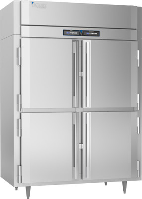 Victory HRSA-2D-S1-EW-PT-HD-HC Stainless Steel Exterior 2 Section UltraSpec Series Dual Temp Warmer &amp; Refrigerator - 115 Volts