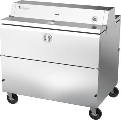 Victory VWFD60HC-2 14.36 Cu. Ft. Two Section Stainless Steel Worktop Freezer Counter - 115 Volts 1-Ph