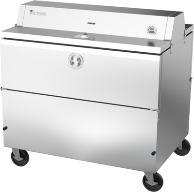 Victory VWFD60HC-2 14.36 Cu. Ft. Two Section Stainless Steel Worktop Freezer Counter - 115 Volts 1-Ph