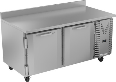 Victory VWF67HC 20.08 Cu. Ft. Two Section Stainless Steel Worktop Freezer Counter - 115 Volts 1-Ph