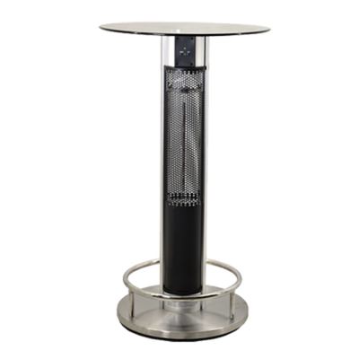 Omcan USA 43123 23.5&quot; Dia. Tempered Glass Table Electric Heated Patio Table - 120 Volts 1-Ph