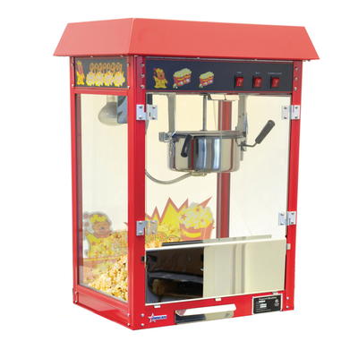 Gold Medal 2660SR Portable Popcorn Machine w/ 6 oz Kettle & Red Top, 120v