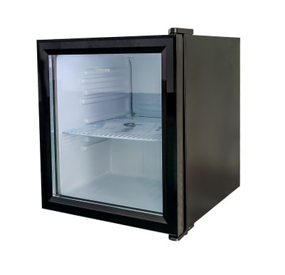 Omcan USA 44496 52 L. 1 Glass Door Reach In Refrigerated Display - 110 Volts