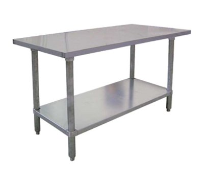 Omcan USA 22075 72&quot; W x 30&quot; D Galvanized 18 Gauge Standard Work Table with Undershelf