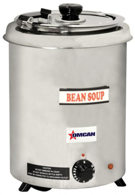Omcan USA 41079 6 Qt. Stainless Steel Exterior Soup Warmer Kettle - 110 Volts 1-Ph