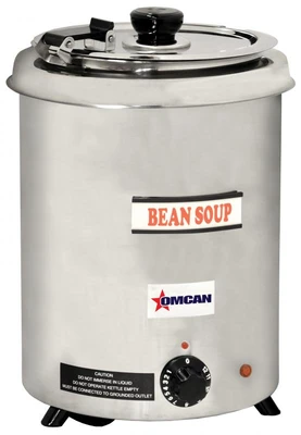 Omcan USA 41079 6 Qt. Stainless Steel Exterior Soup Warmer Kettle - 110 Volts 1-Ph