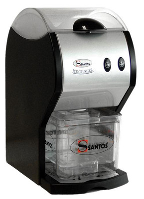 Omcan USA 39689 ABS Plastic Housing Electric Countertop Santos Ice Crusher - 120 Volts 1-Ph