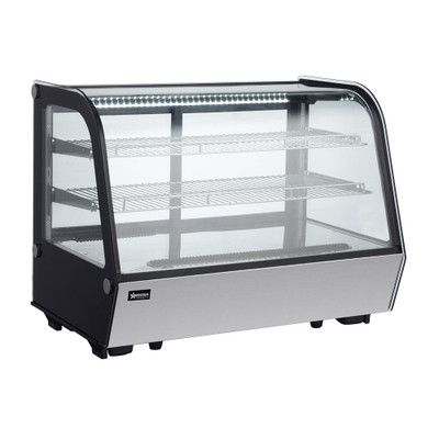 Omcan USA 44630 34" W Curved Glass 2 Shelves Refrigerated Display Case