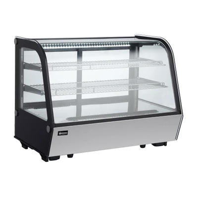 Omcan USA 44630 34" W Curved Glass 2 Shelves Refrigerated Display Case