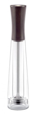 Omcan USA 43674 10" Tall Dark Italian Beech Wood Acrylic Resin Base TRE SPADE Tosca Series Pepper Mill