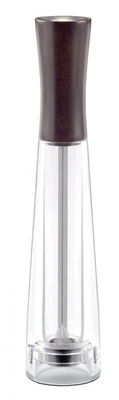 Omcan USA 43674 10" Tall Dark Italian Beech Wood Acrylic Resin Base TRE SPADE Tosca Series Pepper Mill