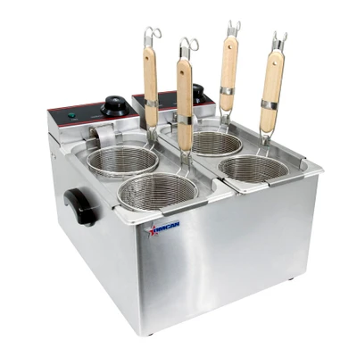 Omcan USA 43558 2.37 Gal. Stainless Steel Double Tank Electric Pasta Cooker