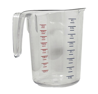 Omcan USA 80574 4 Qt. Clear Polycarbonate Measuring Cup