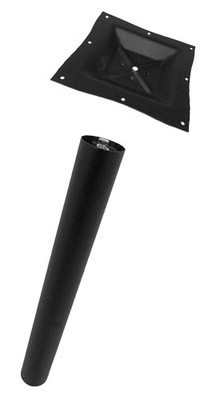 Omcan USA 43206 3" Diameter x 28.5"H Black Metal Square Spider Top Dining Height Table Column