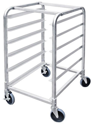 Omcan USA 13497 6 Pans Aluminum Curved Top Pan Rack