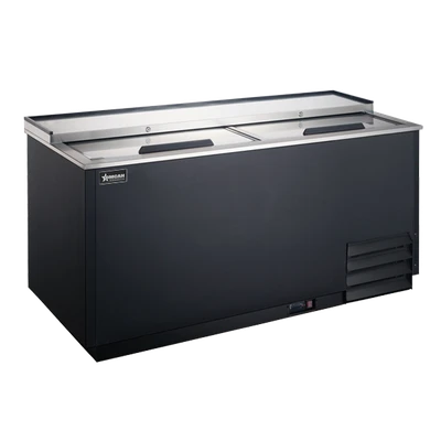 Omcan USA 50074 49.5" W Black Stainless Steel Glass Froster and Plate Chiller - 115 Volts 0.25 HP