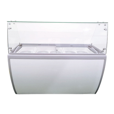 Omcan USA 44589 370 L. Powder Coated Steel Ice Cream Dipping or Display Case - 110 Volts