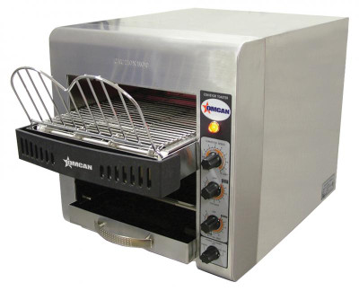 Omcan USA 11385 14.5" W Horizontal Conveyor Toaster - 120 Volts 1800 Watts