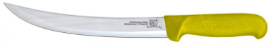 Omcan USA 23893 8" Yellow Handle Curved Blade Breaking Knife