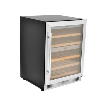 Omcan USA 45260 23.4" W Black Exterior 1 Hinged Door Dual Zone Wine Cooler