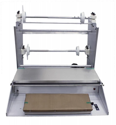 Omcan USA 14430 Aluminum and Stainless Steel Mounting Axle Two Roll Wrapping Machine - 110 Volts