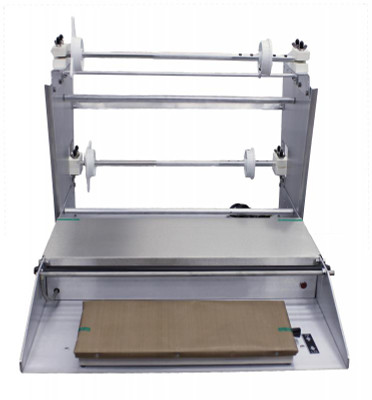 Omcan USA 14430 Aluminum and Stainless Steel Mounting Axle Two Roll Wrapping Machine - 110 Volts