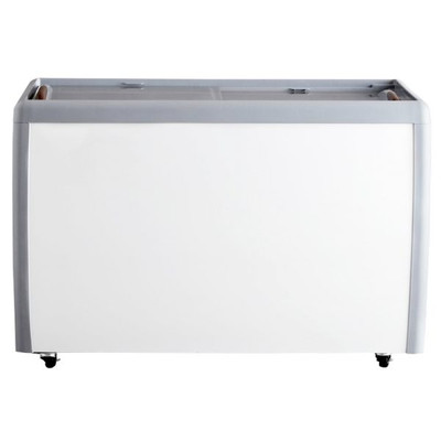 Omcan USA 46495 16.6 Cu. Ft. All White Exterior Ice Cream Display Chest Freezer - 110 Volts