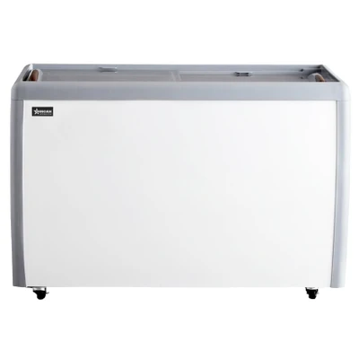 Omcan USA 46495 16.6 Cu. Ft. All White Exterior Ice Cream Display Chest Freezer - 110 Volts