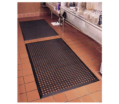 Omcan USA 23584 Black Rubber Multi-Purpose Anti-Fatigue Mat