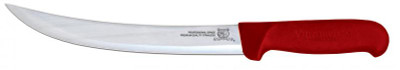Omcan USA 23892 8" Red Handle Curved Blade Breaking Knife