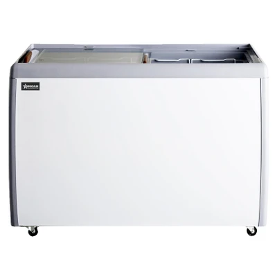 Omcan USA 46494 13.1 Cu. Ft. All White Exterior Ice Cream Display Chest Freezer - 110 Volts