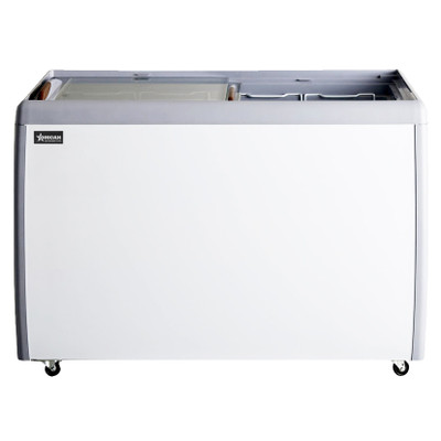 Omcan USA 46494 13.1 Cu. Ft. All White Exterior Ice Cream Display Chest Freezer - 110 Volts