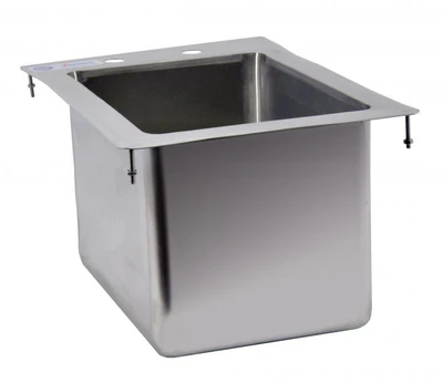 Omcan USA 39780 10" Wide x 14" Front to Back x 10" Deep Stainless Steel One Compartment Drop-In Sink