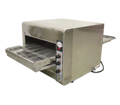Omcan USA 11387 14.3&quot;W x 3.3&quot;H Opening Single Deck Countertop Conveyor Oven - 240 Volts