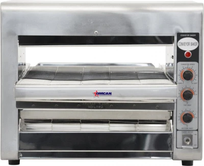 Omcan USA 11387 14.3"W x 3.3"H Opening Single Deck Countertop Conveyor Oven - 240 Volts