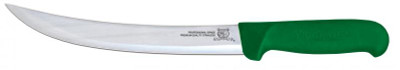 Omcan USA 23891 8" Green Handle Curved Blade Breaking Knife