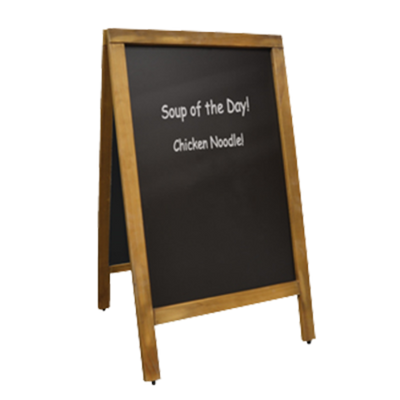 Omcan USA 31396 Mahogany Color Frame Menu Chalk Board
