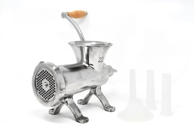 Omcan USA 44419 #22 Hub Stainless Steel Manual Meat Grinder