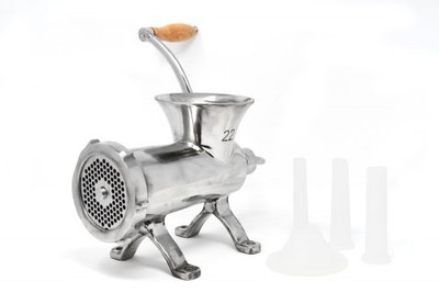 Omcan USA 44419 #22 Hub Stainless Steel Manual Meat Grinder