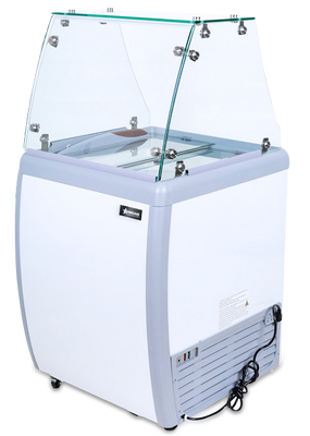 Omcan USA 44590 120 L. Powder Coated Steel Ice Cream Dipping or Display Case - 110 Volts