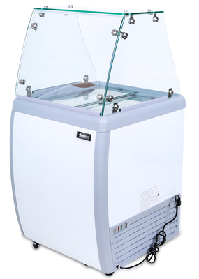 Omcan USA 44590 120 L. Powder Coated Steel Ice Cream Dipping or Display Case - 110 Volts