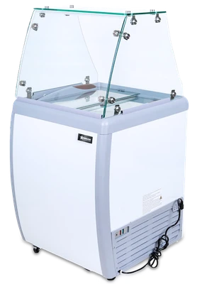 Omcan USA 44590 120 L. Powder Coated Steel Ice Cream Dipping or Display Case - 110 Volts