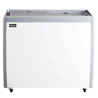 Omcan USA 46493 9.5 Cu. Ft. All White Exterior Ice Cream Display Chest Freezer - 110 Volts
