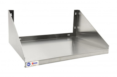 Omcan USA 40212 24"W x 20"D x 14"H Stainless Steel Wall Mount Microwave Shelf